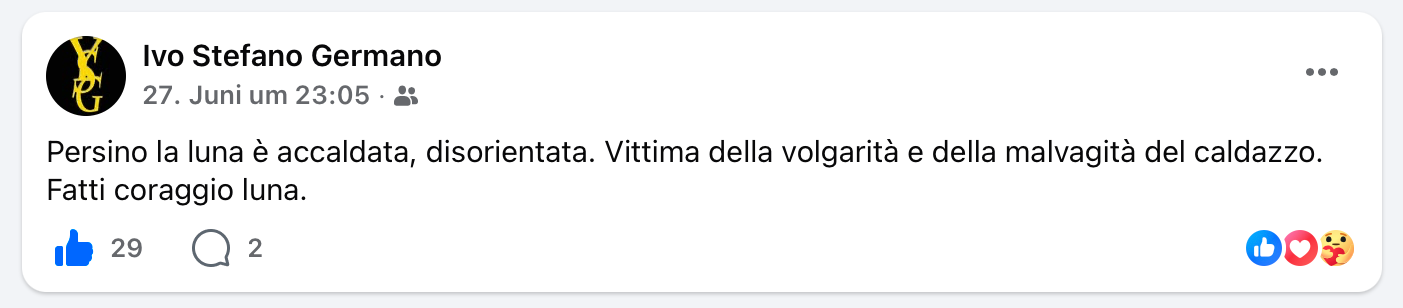 Ivo Stefano Germano, svacco totale